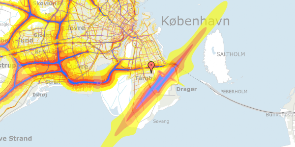 Trafikstøjkort på Snoghøj Alle 14, 2770 Kastrup