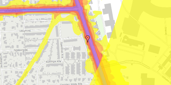 Trafikstøjkort på Spentrup Alle 25, st. th, 2770 Kastrup