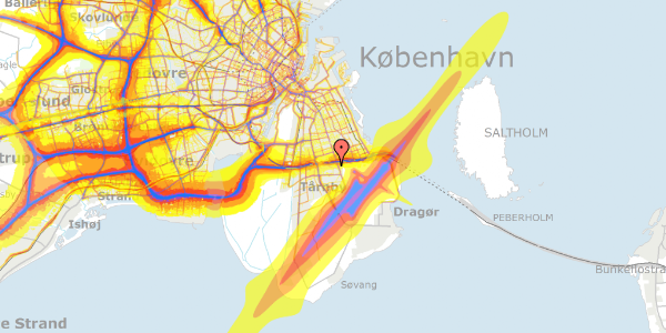 Trafikstøjkort på Spicas Alle 37, 2770 Kastrup