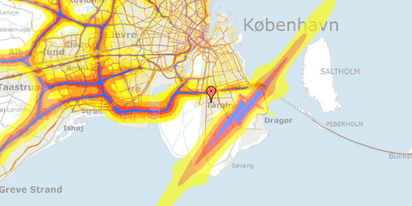 Trafikstøjkort på Studsbøl Alle 6, 2770 Kastrup