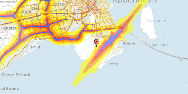 Trafikstøjkort på Sudanvej 46, 2770 Kastrup