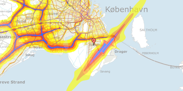 Trafikstøjkort på Sønderholm Alle 62, 2770 Kastrup