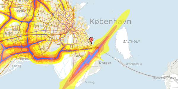 Trafikstøjkort på Søvænget 41, 2770 Kastrup