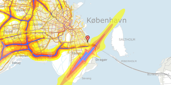 Trafikstøjkort på Søvænget 51, 2770 Kastrup