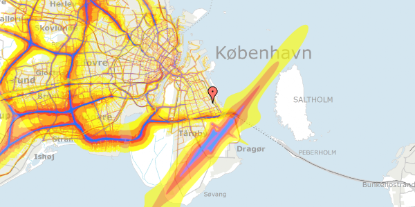 Trafikstøjkort på Televænget 10, st. tv, 2770 Kastrup