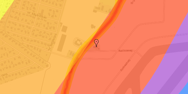 Trafikstøjkort på Tømmerupvej 173, 2791 Dragør