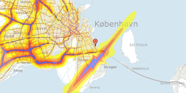 Trafikstøjkort på Vægterparken 78, 2770 Kastrup