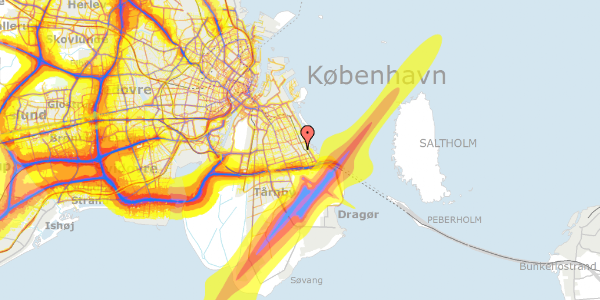 Trafikstøjkort på Vægterparken 94, 2770 Kastrup