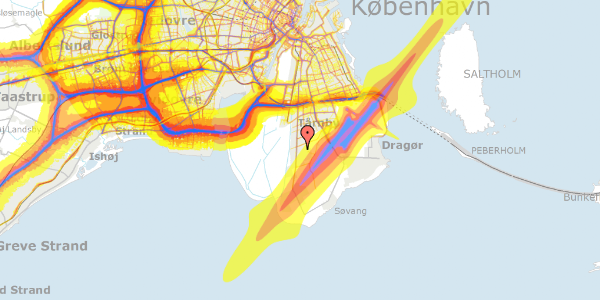 Trafikstøjkort på Zambiavej 9, 2770 Kastrup