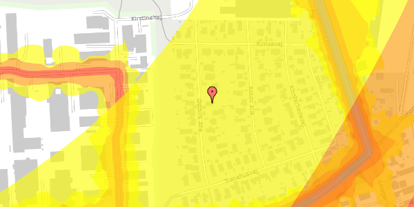 Trafikstøjkort på Østbirk Alle 15, 2770 Kastrup