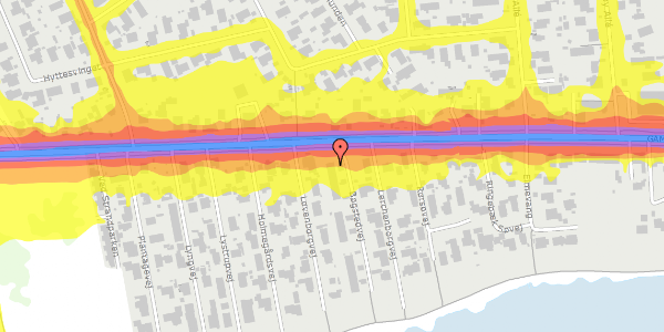 Trafikstøjkort på Bøgstedvej 2, 2665 Vallensbæk Strand