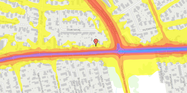 Trafikstøjkort på Vallensbæk Strandvej 180, 2665 Vallensbæk Strand