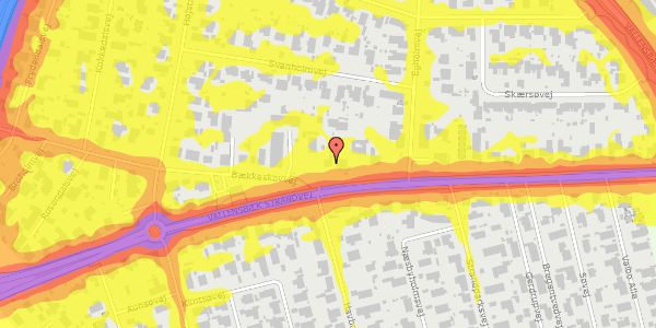 Trafikstøjkort på Vallensbæk Strandvej 270, 2665 Vallensbæk Strand