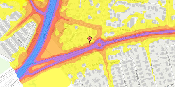 Trafikstøjkort på Vallensbæk Strandvej 318, 2665 Vallensbæk Strand