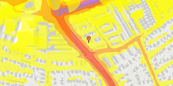Trafikstøjkort på Kollerupparken 7, 2665 Vallensbæk Strand
