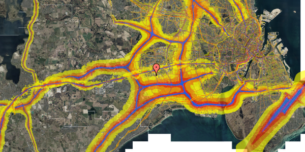 Trafikstøjkort på Liljeparken 13, 2625 Vallensbæk