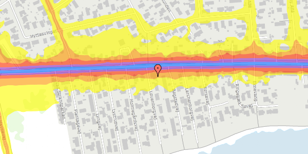 Trafikstøjkort på Løvenborgvej 1, 2665 Vallensbæk Strand