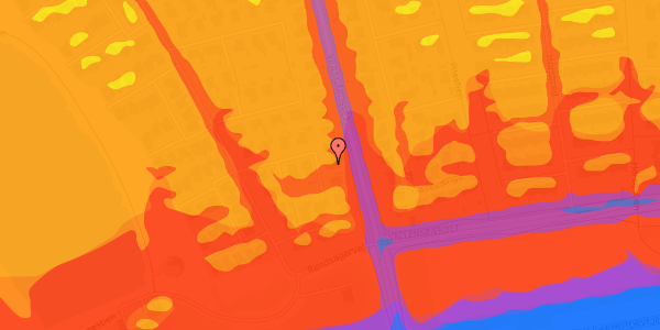Trafikstøjkort på Rendsagervej 30, 2625 Vallensbæk