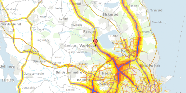 Trafikstøjkort på Buen 1, 3500 Værløse