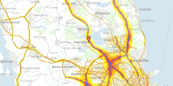 Trafikstøjkort på Buen 5, 3500 Værløse