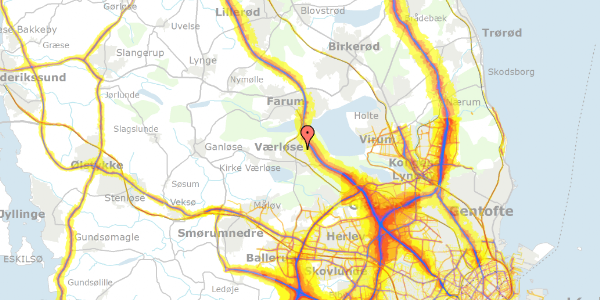 Trafikstøjkort på Buen 9, 3500 Værløse