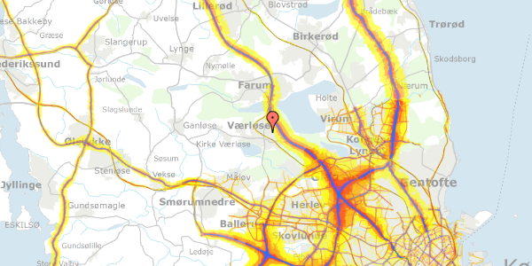 Trafikstøjkort på Bymidten 10, 3500 Værløse