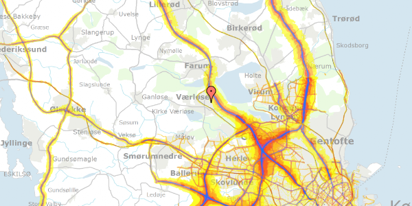 Trafikstøjkort på Bymidten 12B, 1. , 3500 Værløse