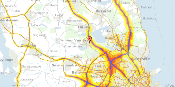 Trafikstøjkort på Bymidten 49, 1. d, 3500 Værløse