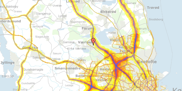 Trafikstøjkort på Bymidten 50, kl. 1, 3500 Værløse