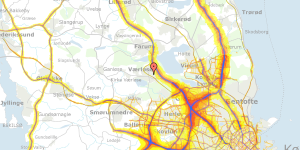 Trafikstøjkort på Bymidten 56, 1. e, 3500 Værløse