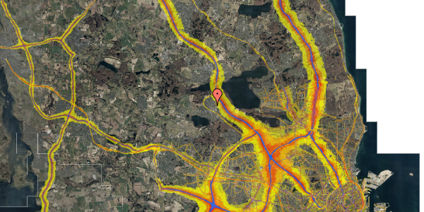 Trafikstøjkort på Klostergårdsvej 16, 2. th, 3500 Værløse