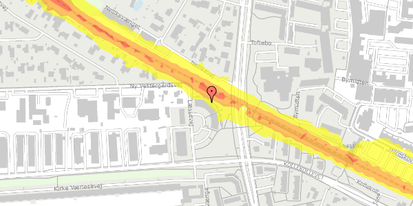 Trafikstøjkort på Læssevej 18, 3500 Værløse