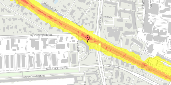 Trafikstøjkort på Læssevej 22, 3500 Værløse