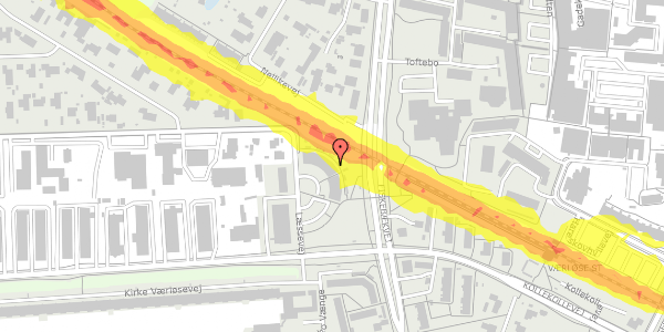 Trafikstøjkort på Læssevej 28, 3500 Værløse