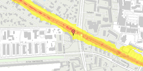 Trafikstøjkort på Læssevej 32, 3500 Værløse