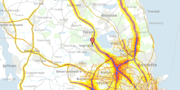 Trafikstøjkort på Mosestedet 26, 3500 Værløse