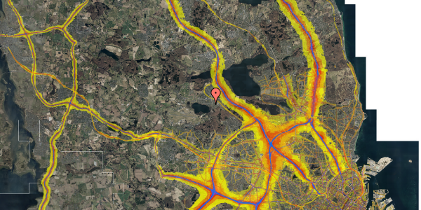 Trafikstøjkort på Mosevej 14, 3500 Værløse