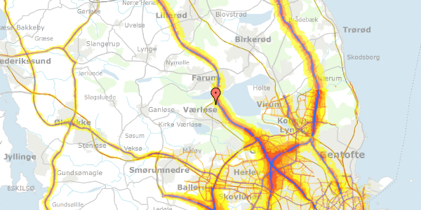 Trafikstøjkort på Nørrevænget 60, 3500 Værløse