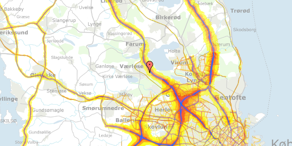 Trafikstøjkort på Thorsmosen 1A, 3500 Værløse