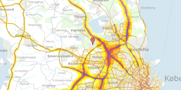 Trafikstøjkort på Elme Alle 3, 3500 Værløse