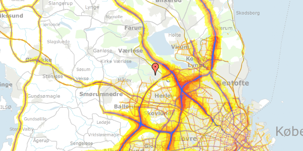 Trafikstøjkort på Elme Alle 5, 3500 Værløse