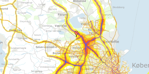 Trafikstøjkort på Gammel Hareskovvej 271C, 3500 Værløse