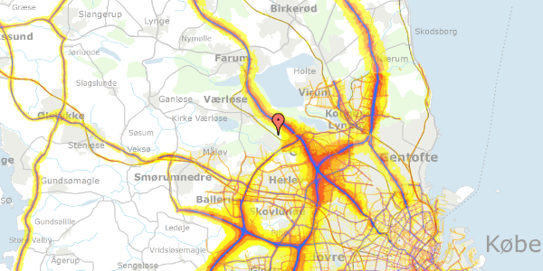 Trafikstøjkort på Gammel Hareskovvej 311, 1. 1, 3500 Værløse