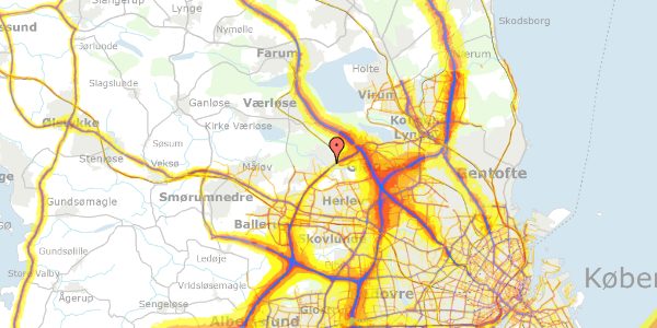 Trafikstøjkort på Lærketoften 1, 3500 Værløse