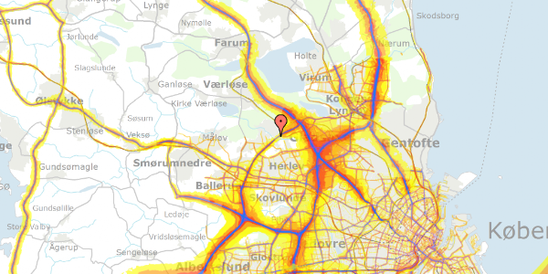 Trafikstøjkort på Lærketoften 13, 3500 Værløse