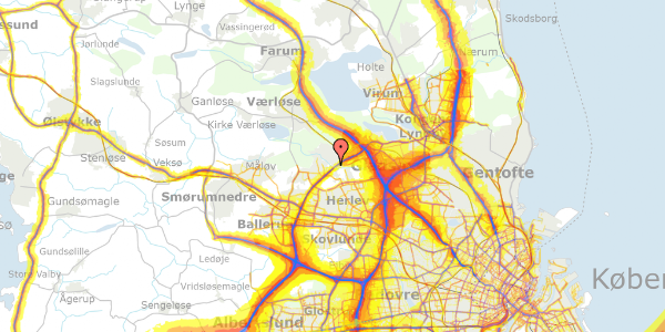 Trafikstøjkort på Lærketoften 17, 3500 Værløse