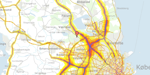 Trafikstøjkort på Mosevænget 10, 3500 Værløse