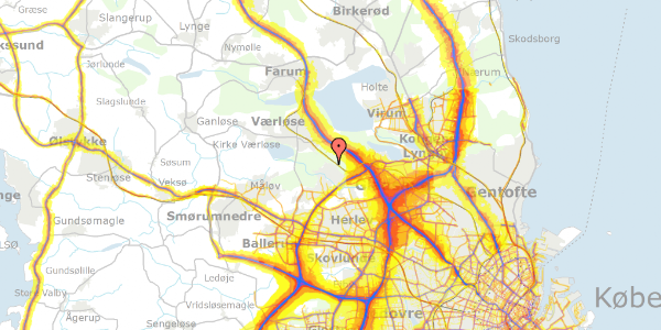 Trafikstøjkort på Skandrups Alle 10, 1. , 3500 Værløse