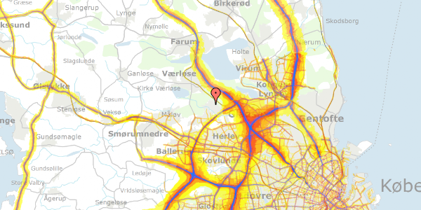 Trafikstøjkort på Skandrups Alle 43B, 3500 Værløse