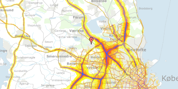 Trafikstøjkort på Skandrups Alle 66, 3500 Værløse